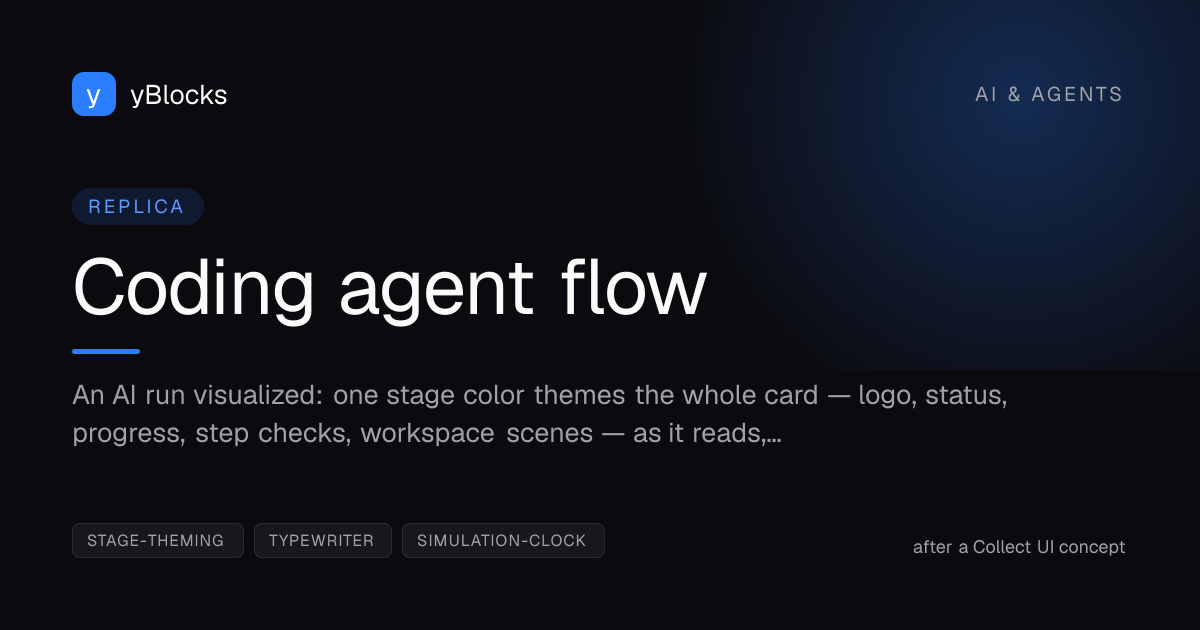 Coding agent flow cover