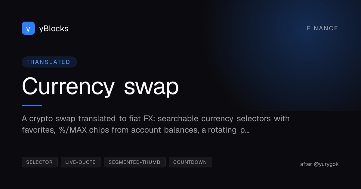 Currency swap cover