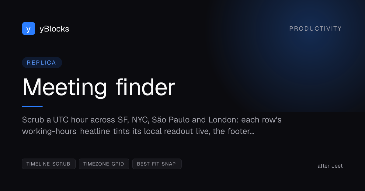 Meeting finder cover